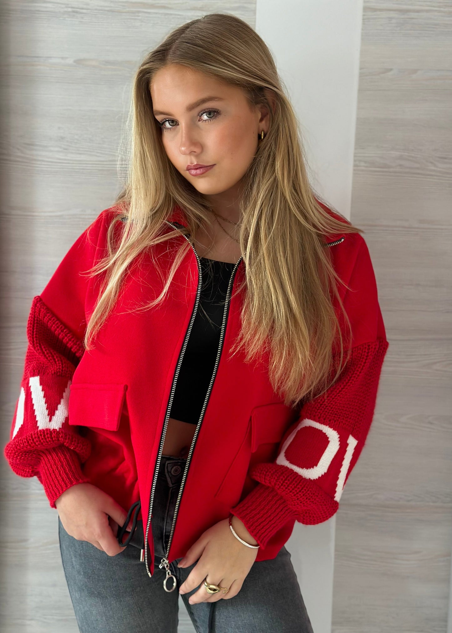 Love jacket red