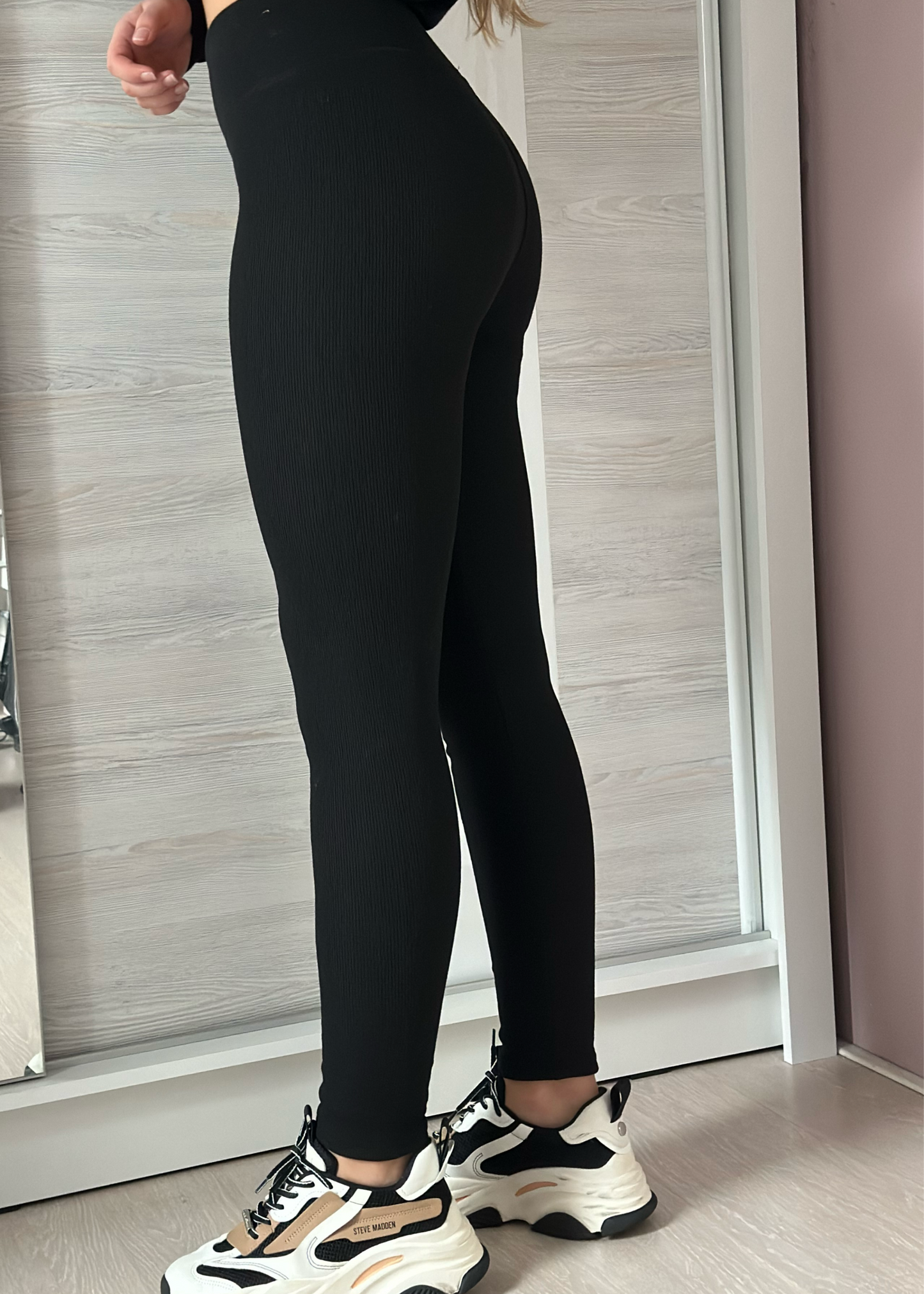 Gevoerde zachte legging zwart