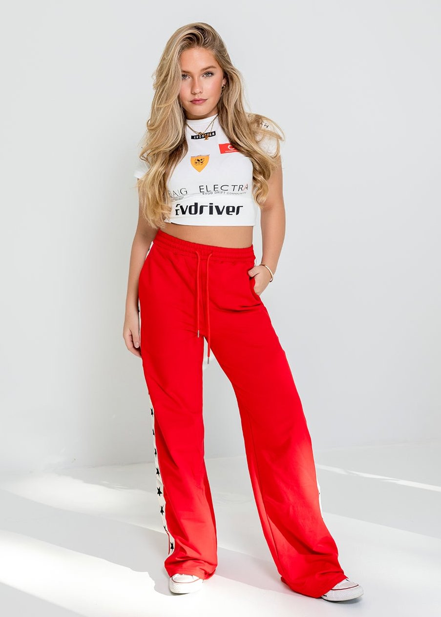 Sporty star pants red