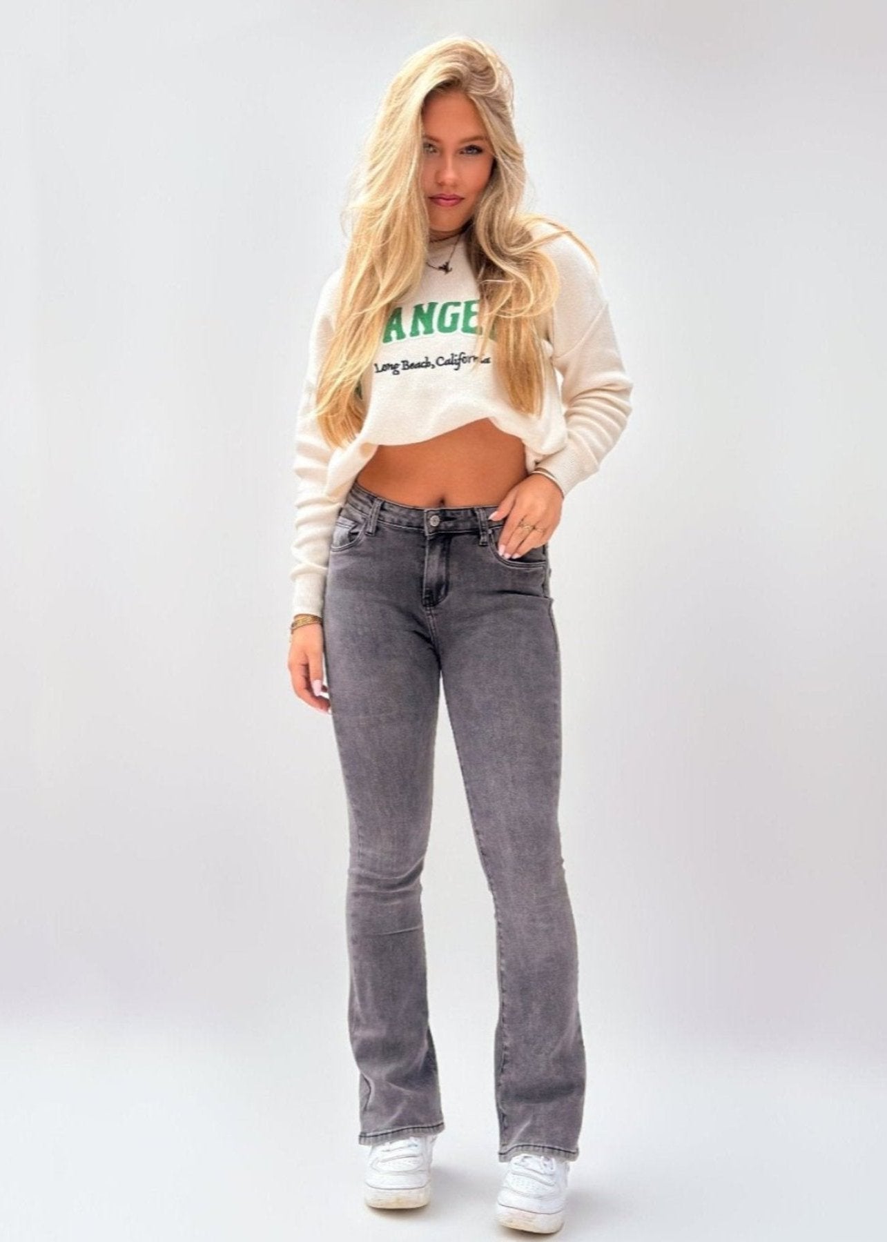Bootcut jeans grey