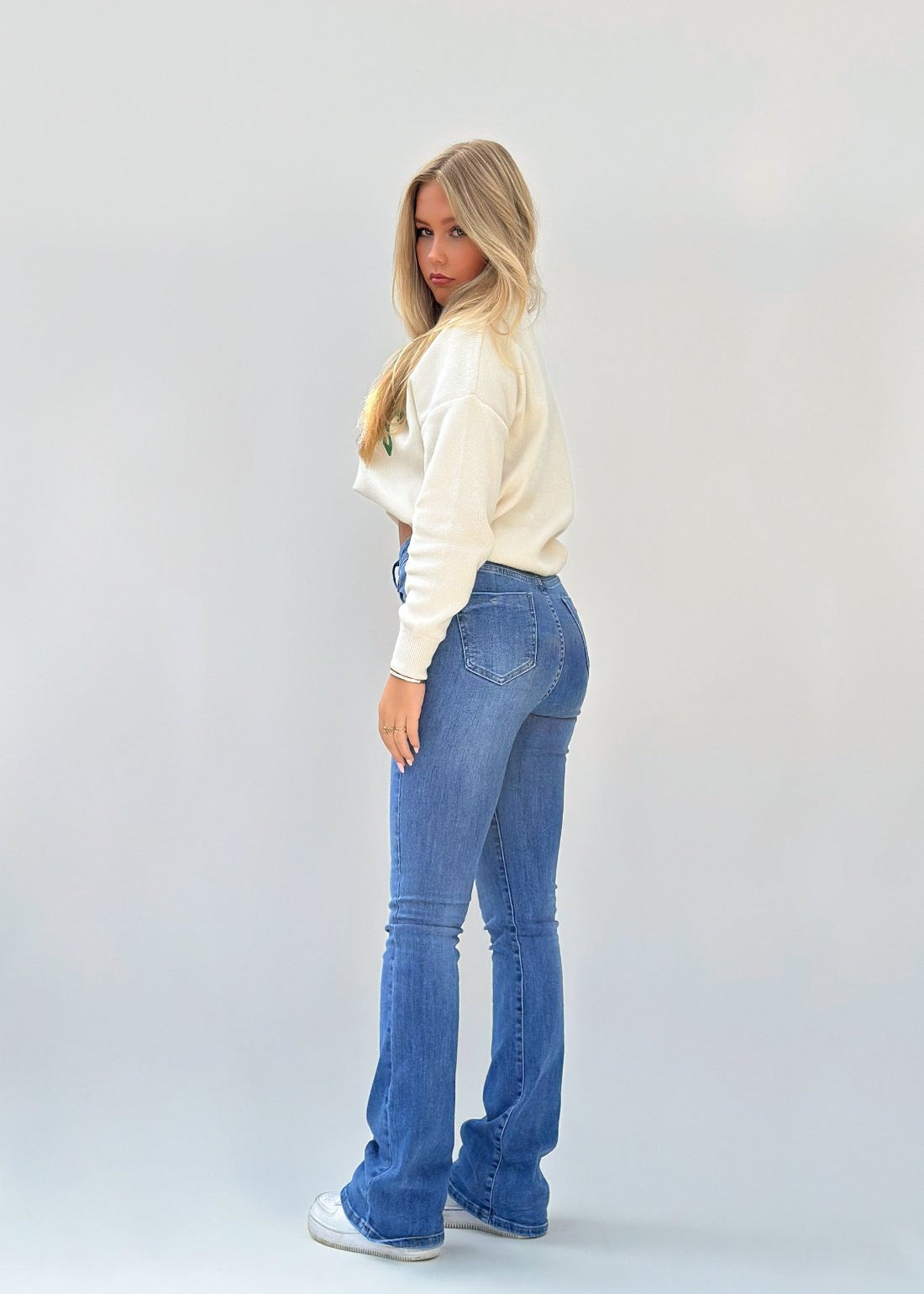 Flared jeans stretch blue