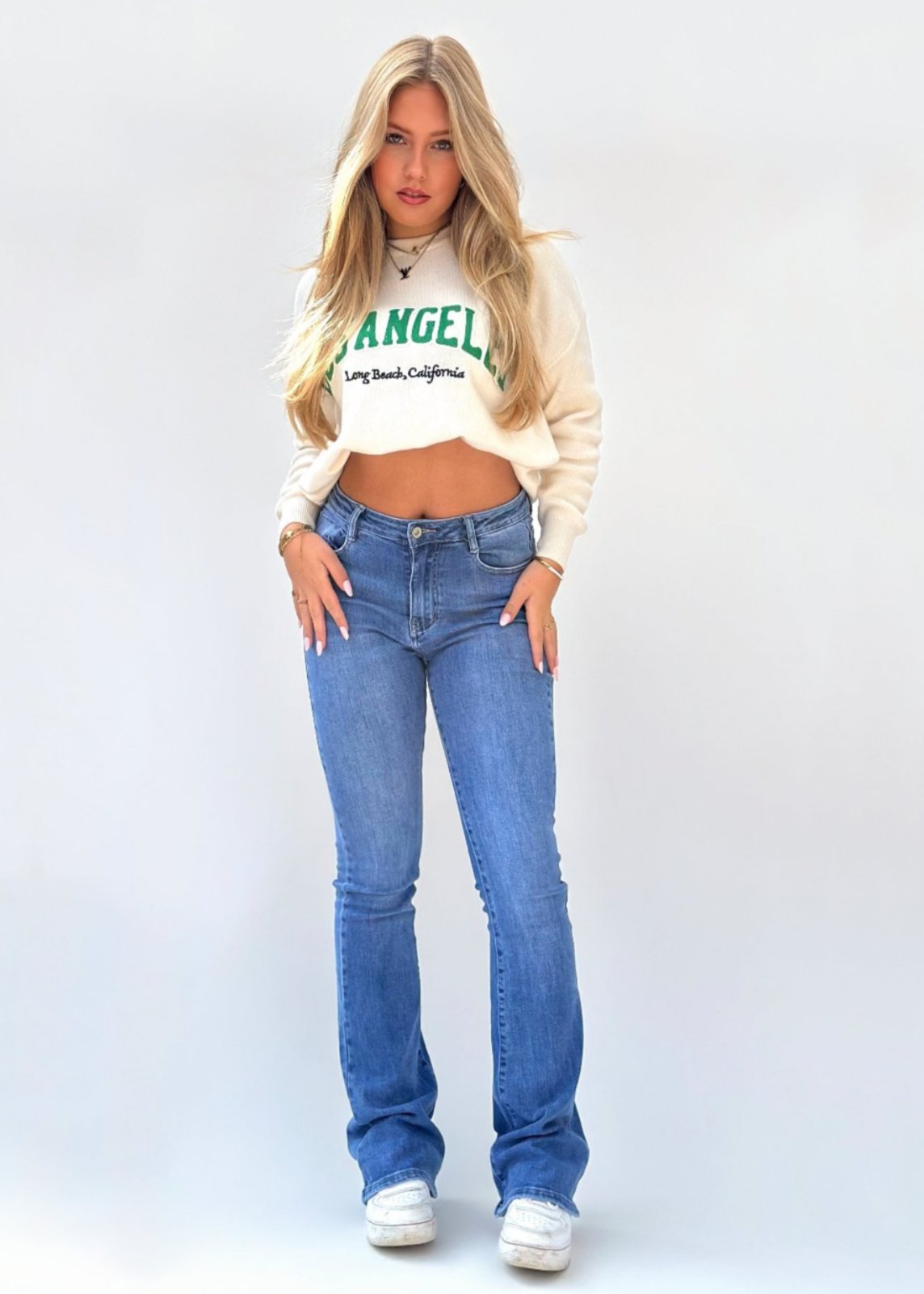 Flared jeans stretch blue