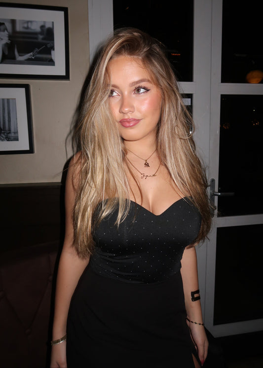 Strapless glitter sparkling body