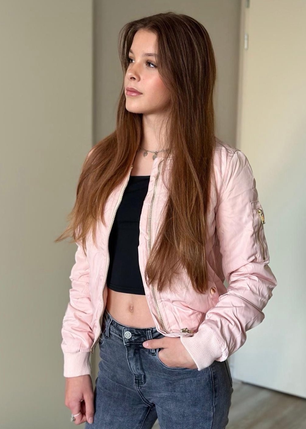 Bomberjasje zacht roze