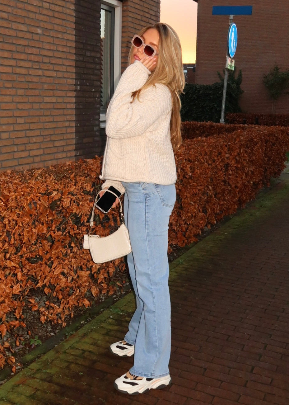 Wide leg jeans soft blue